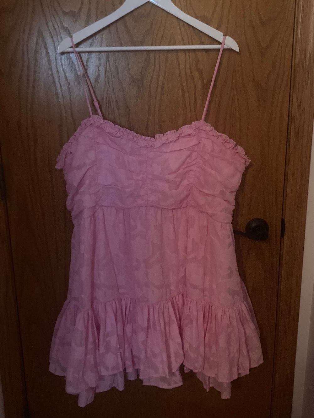 Arula Clairy Barbiecore Pink Ruffled Mini Dress 3X NWT - Picture 4 of 4